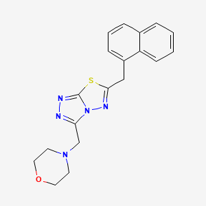 molecular formula C19H19N5OS B603751 3-(4-Morpholinylmethyl)-6-(1-naphthylmethyl)[1,2,4]triazolo[3,4-b][1,3,4]thiadiazole CAS No. 1207606-55-0