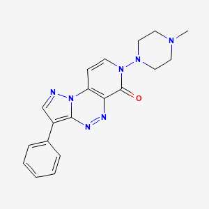 molecular formula C19H19N7O B6037518 7-(4-methyl-1-piperazinyl)-3-phenylpyrazolo[5,1-c]pyrido[4,3-e][1,2,4]triazin-6(7H)-one 