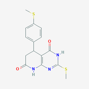 molecular formula C15H15N3O2S2 B6037524 2-(methylthio)-5-[4-(methylthio)phenyl]-5,8-dihydropyrido[2,3-d]pyrimidine-4,7(3H,6H)-dione 