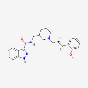 N-({1-[(2E)-3-(2-methoxyphenyl)-2-propen-1-yl]-3-piperidinyl}methyl)-1H-indazole-3-carboxamide