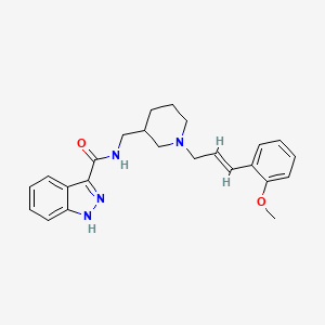 molecular formula C24H28N4O2 B6037534 N-({1-[(2E)-3-(2-methoxyphenyl)-2-propen-1-yl]-3-piperidinyl}methyl)-1H-indazole-3-carboxamide 