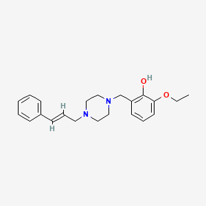 molecular formula C22H28N2O2 B6037567 2-ethoxy-6-{[4-(3-phenyl-2-propen-1-yl)-1-piperazinyl]methyl}phenol 