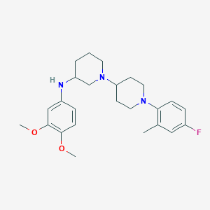 molecular formula C25H34FN3O2 B6037574 N-(3,4-dimethoxyphenyl)-1'-(4-fluoro-2-methylphenyl)-1,4'-bipiperidin-3-amine 