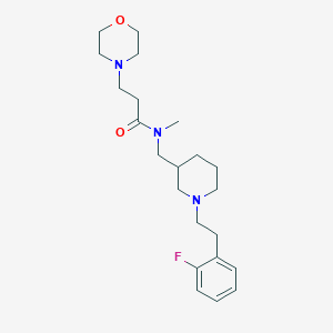molecular formula C22H34FN3O2 B6037583 N-({1-[2-(2-fluorophenyl)ethyl]-3-piperidinyl}methyl)-N-methyl-3-(4-morpholinyl)propanamide 