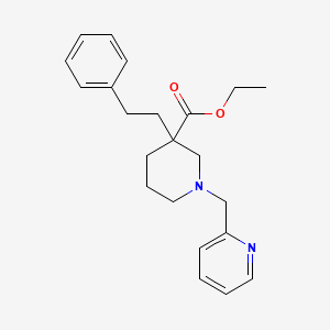 ethyl 3-(2-phenylethyl)-1-(2-pyridinylmethyl)-3-piperidinecarboxylate