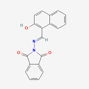 molecular formula C19H12N2O3 B6037594 2-{[(2-hydroxy-1-naphthyl)methylene]amino}-1H-isoindole-1,3(2H)-dione 