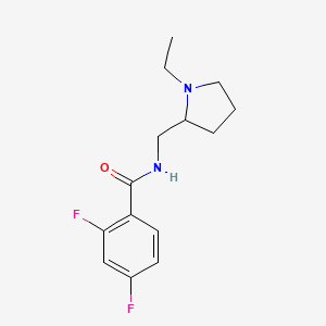 molecular formula C14H18F2N2O B603760 N-[(1-ethyl-2-pyrrolidinyl)methyl]-2,4-difluorobenzamide CAS No. 1223210-42-1