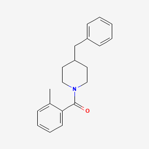 molecular formula C20H23NO B6037609 4-benzyl-1-(2-methylbenzoyl)piperidine 
