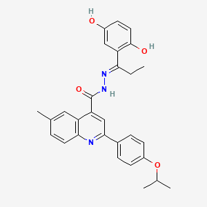N'-[1-(2,5-dihydroxyphenyl)propylidene]-2-(4-isopropoxyphenyl)-6-methyl-4-quinolinecarbohydrazide