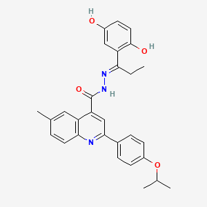 molecular formula C29H29N3O4 B6037619 N'-[1-(2,5-dihydroxyphenyl)propylidene]-2-(4-isopropoxyphenyl)-6-methyl-4-quinolinecarbohydrazide 