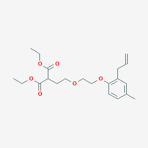molecular formula C21H30O6 B6037623 diethyl {2-[2-(2-allyl-4-methylphenoxy)ethoxy]ethyl}malonate 