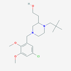 2-[4-(5-chloro-2,3-dimethoxybenzyl)-1-(2,2-dimethylpropyl)-2-piperazinyl]ethanol