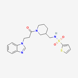 N-({1-[3-(1H-benzimidazol-1-yl)propanoyl]-3-piperidinyl}methyl)-2-thiophenesulfonamide