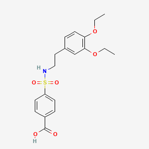 molecular formula C19H23NO6S B6037674 4-({[2-(3,4-diethoxyphenyl)ethyl]amino}sulfonyl)benzoic acid 