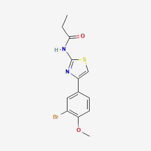 N-[4-(3-bromo-4-methoxyphenyl)-1,3-thiazol-2-yl]propanamide