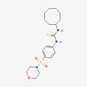 molecular formula C19H29N3O3S2 B6037703 N-cyclooctyl-N'-[4-(4-morpholinylsulfonyl)phenyl]thiourea 