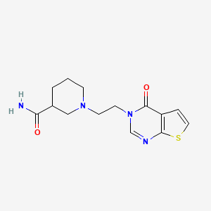 1-[2-(4-oxothieno[2,3-d]pyrimidin-3(4H)-yl)ethyl]piperidine-3-carboxamide