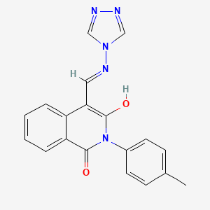 molecular formula C19H15N5O2 B6037728 2-(4-methylphenyl)-4-[(4H-1,2,4-triazol-4-ylamino)methylene]-1,3(2H,4H)-isoquinolinedione 