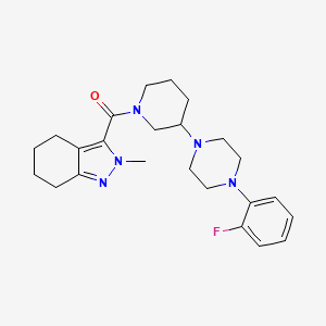 molecular formula C24H32FN5O B6037735 3-({3-[4-(2-fluorophenyl)-1-piperazinyl]-1-piperidinyl}carbonyl)-2-methyl-4,5,6,7-tetrahydro-2H-indazole 