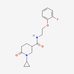 1-cyclopropyl-N-[2-(2-fluorophenoxy)ethyl]-6-oxo-3-piperidinecarboxamide