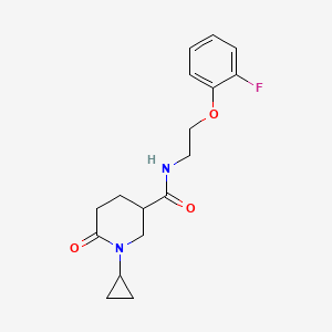 molecular formula C17H21FN2O3 B6037749 1-cyclopropyl-N-[2-(2-fluorophenoxy)ethyl]-6-oxo-3-piperidinecarboxamide 