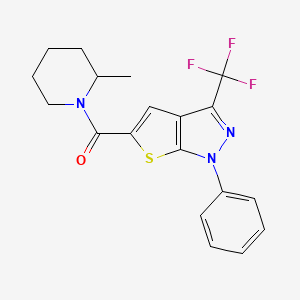 5-[(2-methyl-1-piperidinyl)carbonyl]-1-phenyl-3-(trifluoromethyl)-1H-thieno[2,3-c]pyrazole