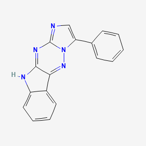 molecular formula C17H11N5 B6037840 3-phenyl-10H-imidazo[1',2':2,3][1,2,4]triazino[5,6-b]indole 