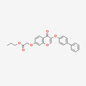 propyl {[3-(4-biphenylyloxy)-4-oxo-4H-chromen-7-yl]oxy}acetate