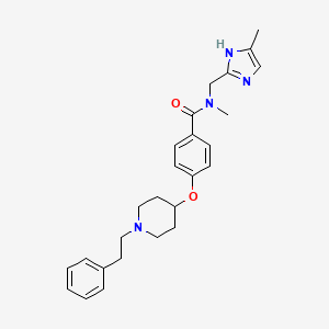 N-methyl-N-[(4-methyl-1H-imidazol-2-yl)methyl]-4-{[1-(2-phenylethyl)-4-piperidinyl]oxy}benzamide