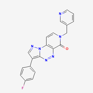 molecular formula C20H13FN6O B6037899 3-(4-fluorophenyl)-7-(3-pyridinylmethyl)pyrazolo[5,1-c]pyrido[4,3-e][1,2,4]triazin-6(7H)-one 