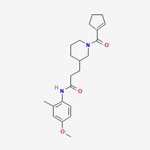 3-[1-(1-cyclopenten-1-ylcarbonyl)-3-piperidinyl]-N-(4-methoxy-2-methylphenyl)propanamide