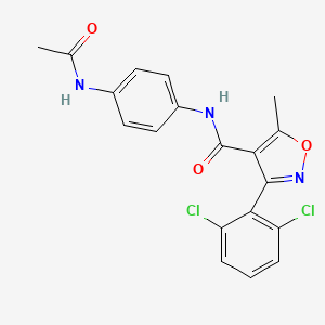 N-[4-(acetylamino)phenyl]-3-(2,6-dichlorophenyl)-5-methyl-4-isoxazolecarboxamide