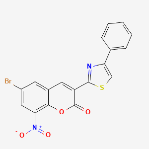 6-bromo-8-nitro-3-(4-phenyl-1,3-thiazol-2-yl)-2H-chromen-2-one