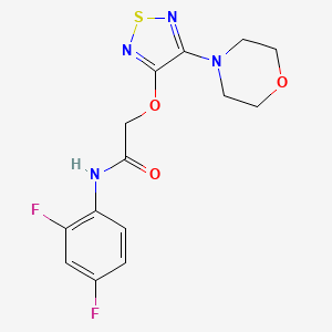 N-(2,4-difluorophenyl)-2-[(4-morpholin-4-yl-1,2,5-thiadiazol-3-yl)oxy]acetamide