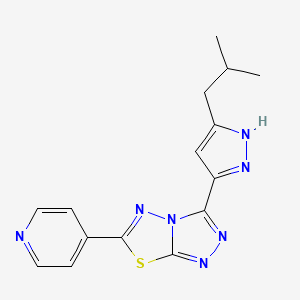 3-(3-isobutyl-1H-pyrazol-5-yl)-6-(4-pyridinyl)[1,2,4]triazolo[3,4-b][1,3,4]thiadiazole