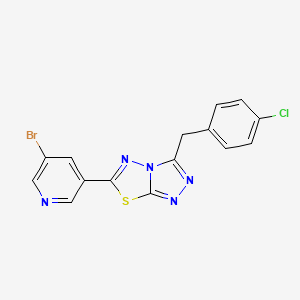 6-(5-Bromo-3-pyridinyl)-3-(4-chlorobenzyl)[1,2,4]triazolo[3,4-b][1,3,4]thiadiazole