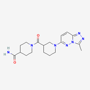 molecular formula C18H25N7O2 B6038018 1-{[1-(3-methyl[1,2,4]triazolo[4,3-b]pyridazin-6-yl)-3-piperidinyl]carbonyl}-4-piperidinecarboxamide 