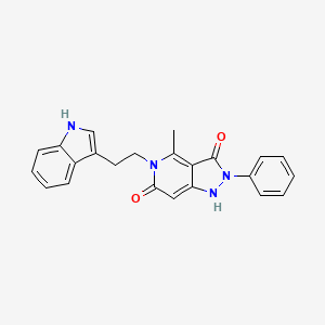 molecular formula C23H20N4O2 B6038022 5-[2-(1H-indol-3-yl)ethyl]-4-methyl-2-phenyl-1H-pyrazolo[4,3-c]pyridine-3,6(2H,5H)-dione 