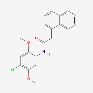 molecular formula C20H18ClNO3 B6038029 N-(4-chloro-2,5-dimethoxyphenyl)-2-(1-naphthyl)acetamide 