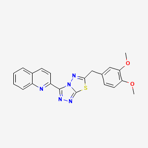 2-[6-(3,4-Dimethoxybenzyl)[1,2,4]triazolo[3,4-b][1,3,4]thiadiazol-3-yl]quinoline