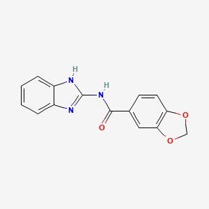 molecular formula C15H11N3O3 B6038058 N-1H-benzimidazol-2-yl-1,3-benzodioxole-5-carboxamide 