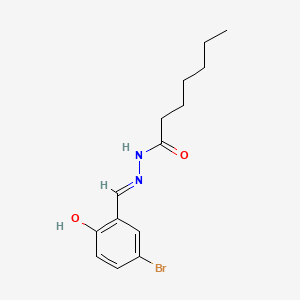 molecular formula C14H19BrN2O2 B603806 (E)-N'-(5-bromo-2-hydroxybenzylidene)heptanehydrazide CAS No. 402953-19-9