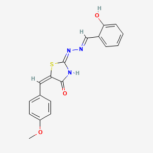 2-hydroxybenzaldehyde [5-(4-methoxybenzylidene)-4-oxo-1,3-thiazolidin-2-ylidene]hydrazone