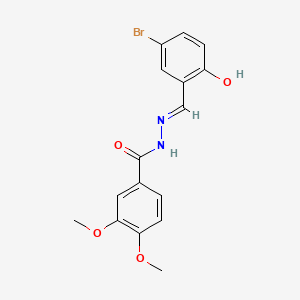 N'-[(E)-(5-bromo-2-hydroxyphenyl)methylidene]-3,4-dimethoxybenzohydrazide