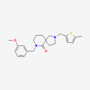 molecular formula C22H28N2O2S B6038074 7-(3-methoxybenzyl)-2-[(5-methyl-2-thienyl)methyl]-2,7-diazaspiro[4.5]decan-6-one 