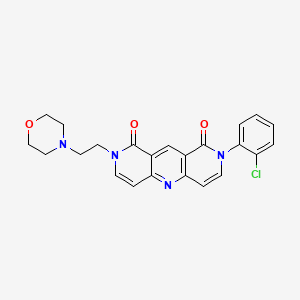 molecular formula C23H21ClN4O3 B6038079 2-(2-chlorophenyl)-8-[2-(4-morpholinyl)ethyl]pyrido[4,3-b]-1,6-naphthyridine-1,9(2H,8H)-dione 