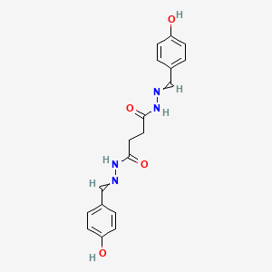 molecular formula C18H18N4O4 B603809 N'1,N'4-bis[(4-hydroxyphenyl)methylidene]butanedihydrazide CAS No. 80728-97-8