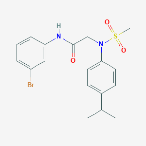 molecular formula C18H21BrN2O3S B6038098 N~1~-(3-bromophenyl)-N~2~-(4-isopropylphenyl)-N~2~-(methylsulfonyl)glycinamide 