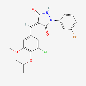 1-(3-bromophenyl)-4-(3-chloro-4-isopropoxy-5-methoxybenzylidene)-3,5-pyrazolidinedione