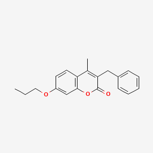 molecular formula C20H20O3 B6038149 3-benzyl-4-methyl-7-propoxy-2H-chromen-2-one 